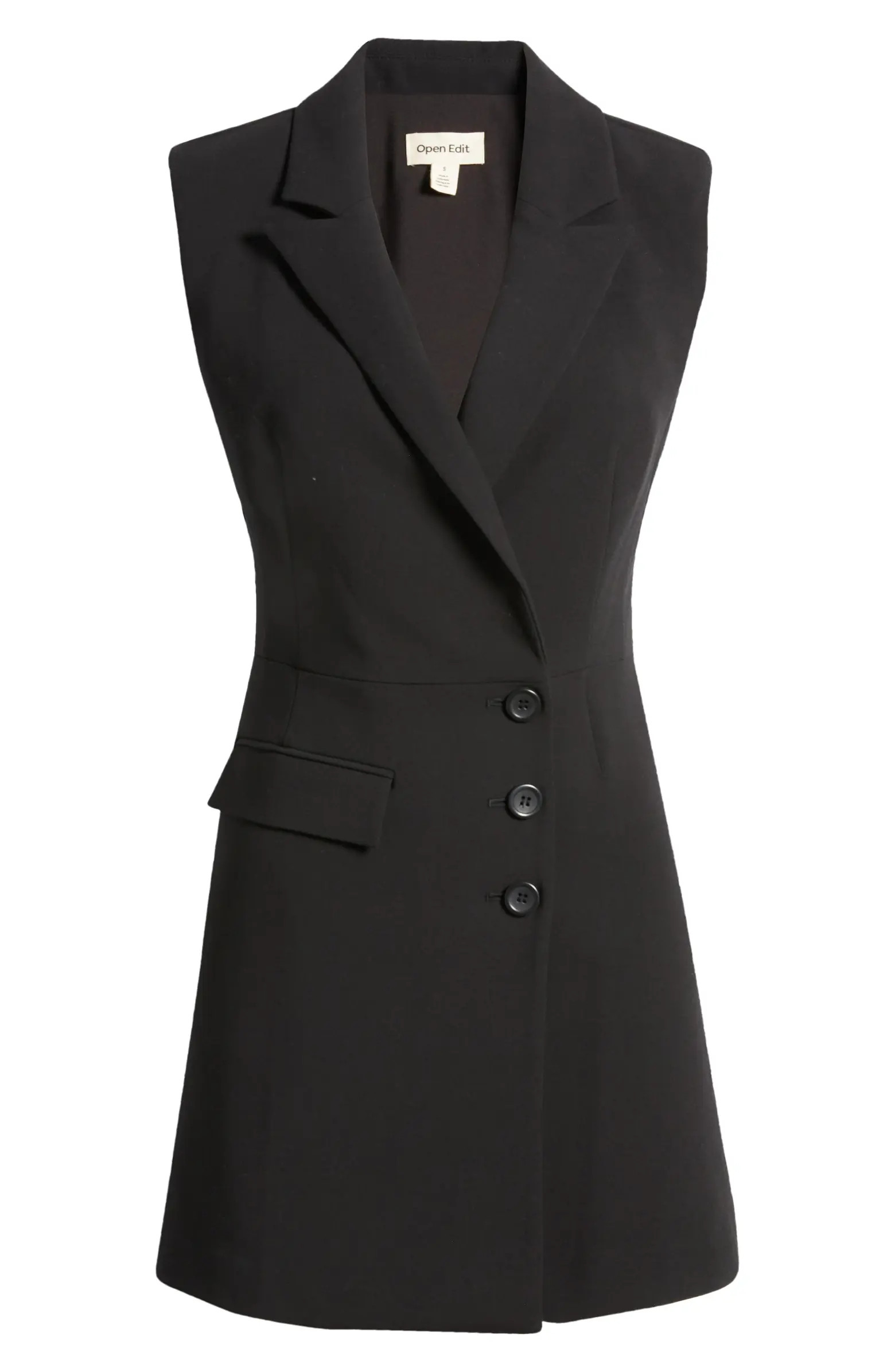 Open Edit Sleeveless Blazer Minidress | Nordstrom | Nordstrom