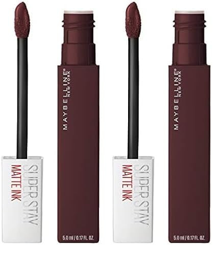 Maybelline New York Super Stay Matte Ink Liquid Lipstick, Long Lasting High Impact Color, Up to 16H Wear, Composer, Cherry Brown, 0.17 fl.oz (Pack of 2) | Amazon (US)