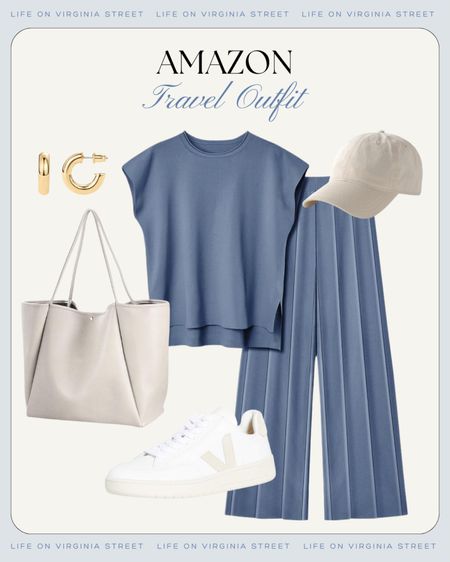 Cute and cozy travel outfit from Amazon! I’m loving these comfy set with a top and loose pants paired with a ball cap, cute tote, gold hoop earrings. And white sneakers. Also linking a few other cute options!
.
#ltktravel #ltkfindsunder50 #ltkfindsunder100 #ltkactive #ltkover40 #ltksalealert #ltkseasonal #ltkshoecrush

#LTKfindsunder50 #LTKtravel 

#LTKTravel #LTKFindsUnder50 #LTKSeasonal