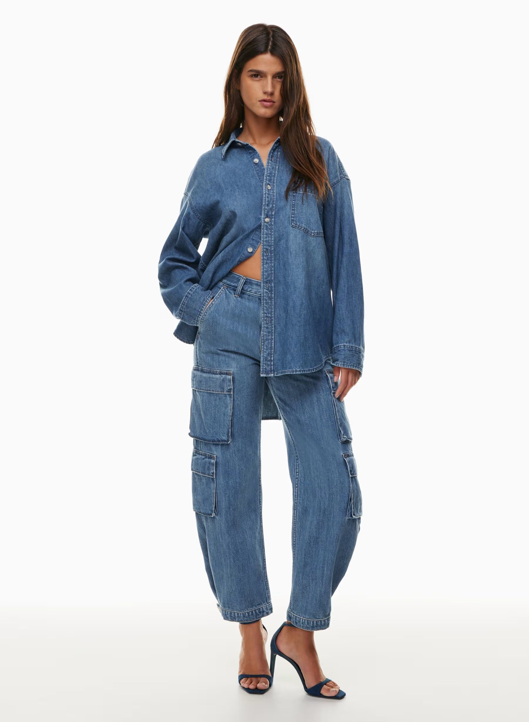 THE '80S COMFY DENIM SHIRT | Aritzia