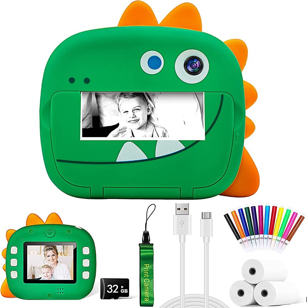Kids Camera Instant Print,Zero Ink Camera for Kids 1080P HD,Selfie Digital Camera with Print Pape... | Amazon (US)