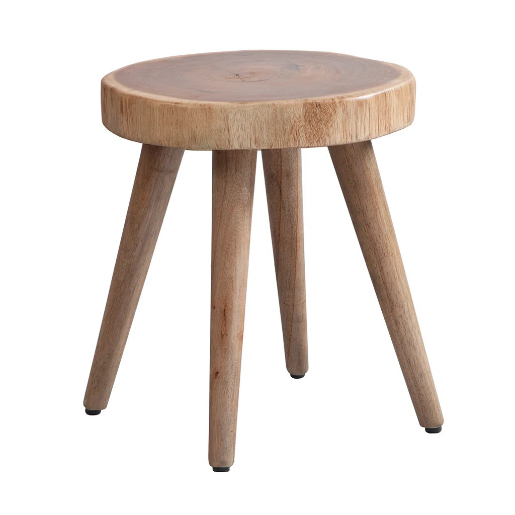 Alpine 18'' Tall Solid Wood Accent Stool | Wayfair North America