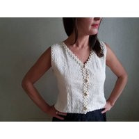 Vintage Vest, Vest With Embroidery, Size M | Etsy (US)