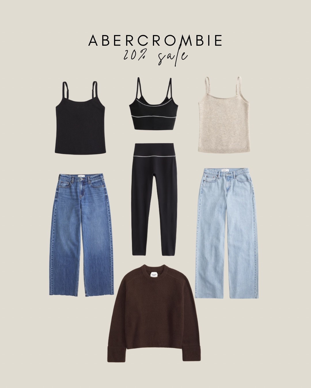 last day of the Abercrombie sale🤍🤍 20% off with code AFLOVE 

#LTKuk #LTKspring #LTKjeans