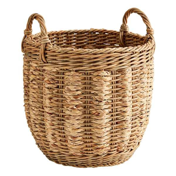 Lunelle Round Water Hyacinth Basket, Medium | At Home