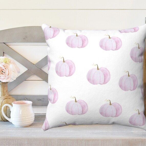 Pink Fall Pumpkin Pillow Covers, Pink Pumpkin Decor, Pink Fall Pillow Cases, Chic Fall Pillows, P... | Etsy (US)
