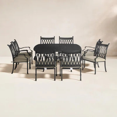 Brockport Square 8 - Person 64" Long Aluminum Dining Set with Cushions | Wayfair North America