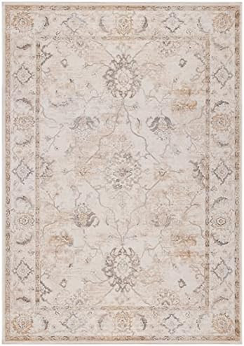 SAFAVIEH Atlas Collection 7'10" x 10' Ivory/Beige ATL987A Vintage Oriental Distressed Viscose Are... | Amazon (US)