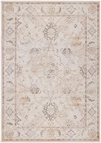 SAFAVIEH Atlas Collection 7'10" x 10' Ivory/Beige ATL987A Vintage Oriental Distressed Viscose Are... | Amazon (US)