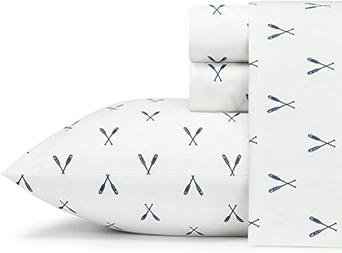 Eddie Bauer - Queen Sheets, Cotton Percale Bedding Set, Crisp & Cool Home Decor (Eddies Oar, Quee... | Amazon (US)