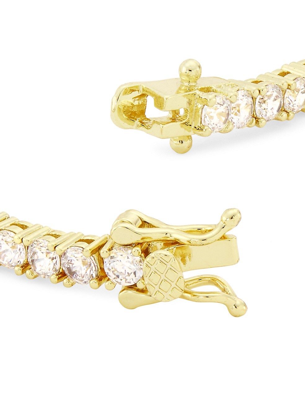 Tennis 14K Gold Vermeil Cubic Zirconia Clasp Bracelet | Saks Fifth Avenue