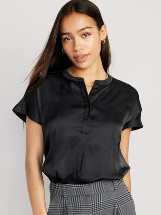 Dolman Sleeve Satin Popover Shirt for Women | Old Navy (US)
