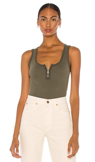 Alicia Bodysuit in Utility Green | Revolve Clothing (Global)