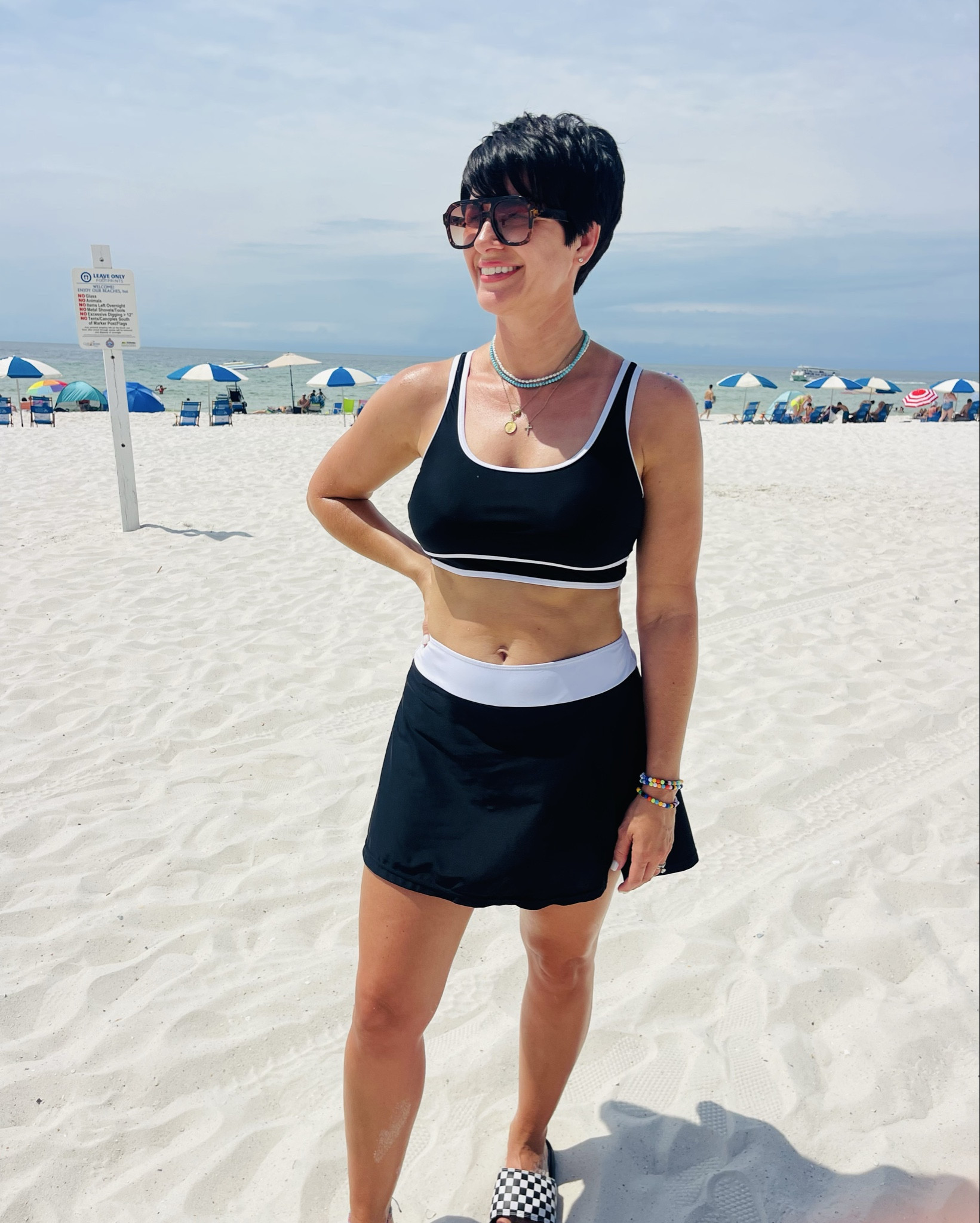 This Amazon swimsuit is such a good mom-friendly option! 👏🏼 It’s super comfortable, has great coverage, and is still so flattering! Comes in lots of cute colors too! My kids thought it was a gym set 😄 Love this one!

I’m also going to link these Vans slides. These are some of my favorites! I wear them all summer long 

#LTKU #LTKFamily #LTKSwim