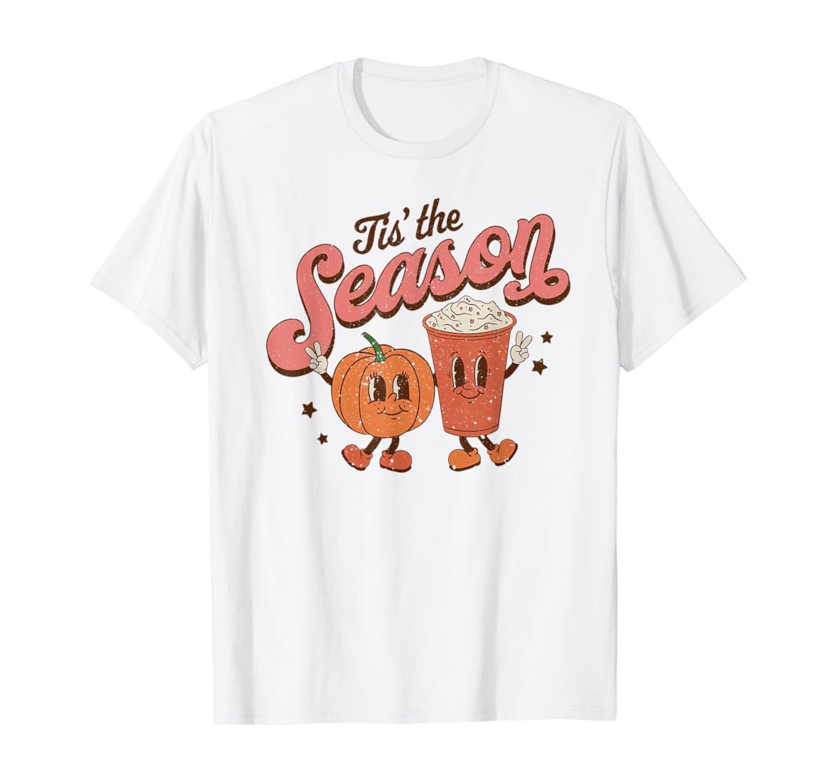 Tis The Season Pumpkin Spice Funny Fall Vibes Autumn Retro T-Shirt | Amazon (US)
