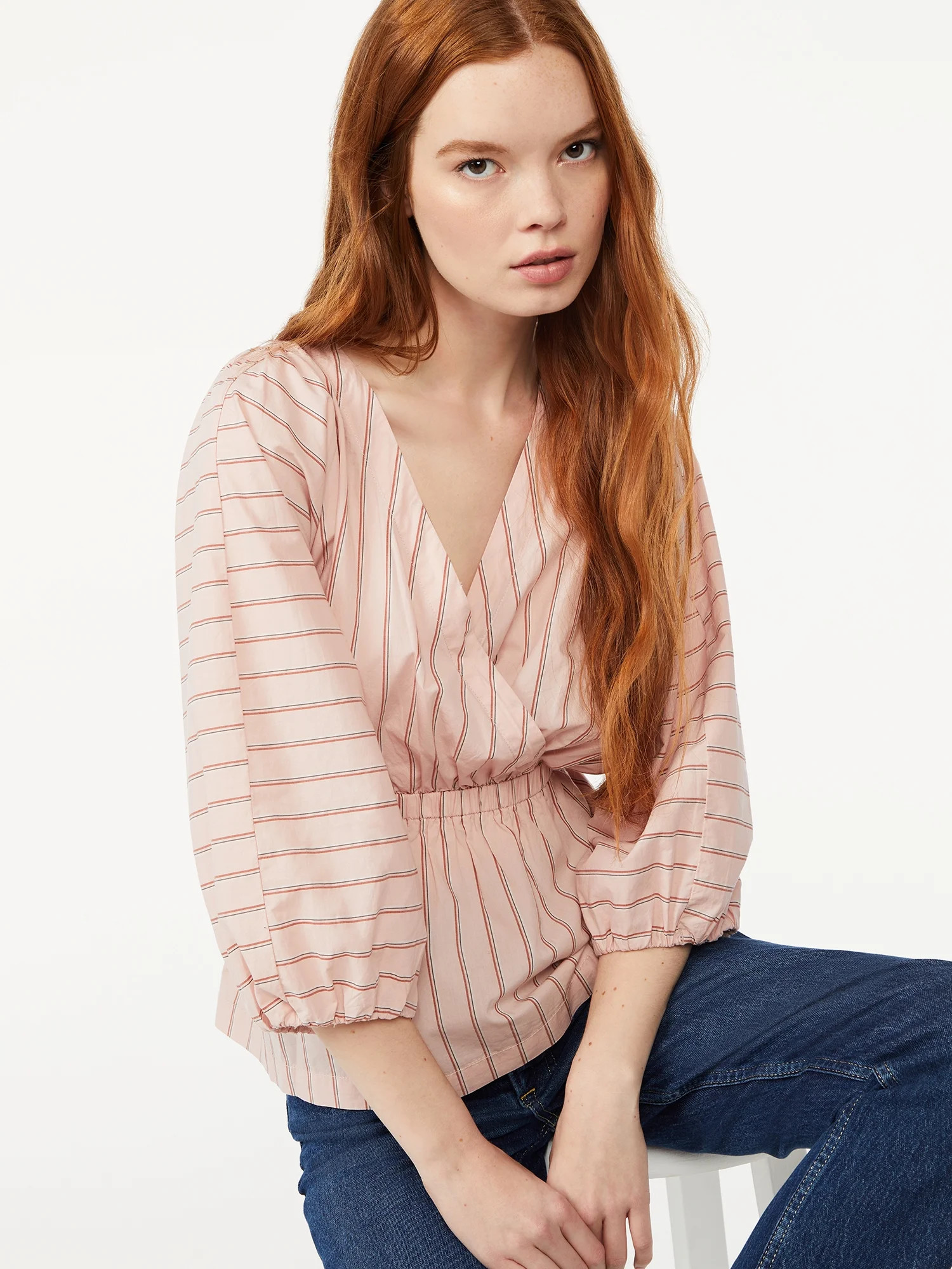 Free Assembly Women's Wrap Top - Walmart.com | Walmart (US)