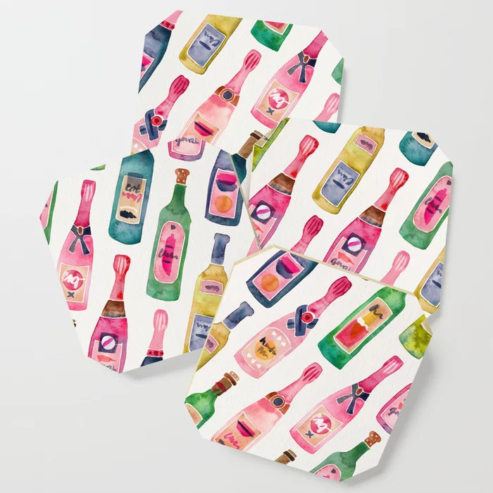 Champagne Collection Coaster | Society6
