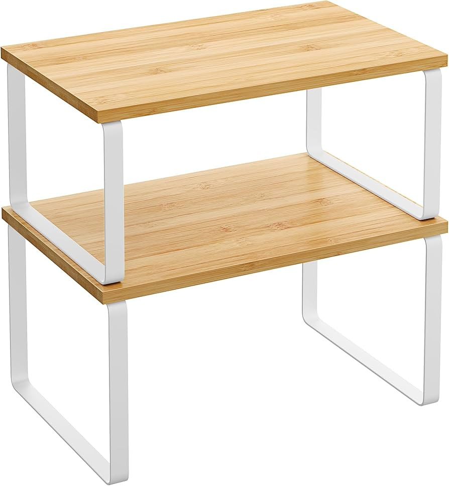 SONGMICS Cabinet Organizer Shelf, Set of 2 Kitchen Counter Shelves, Kitchen Storage, Spice Rack, ... | Amazon (CA)