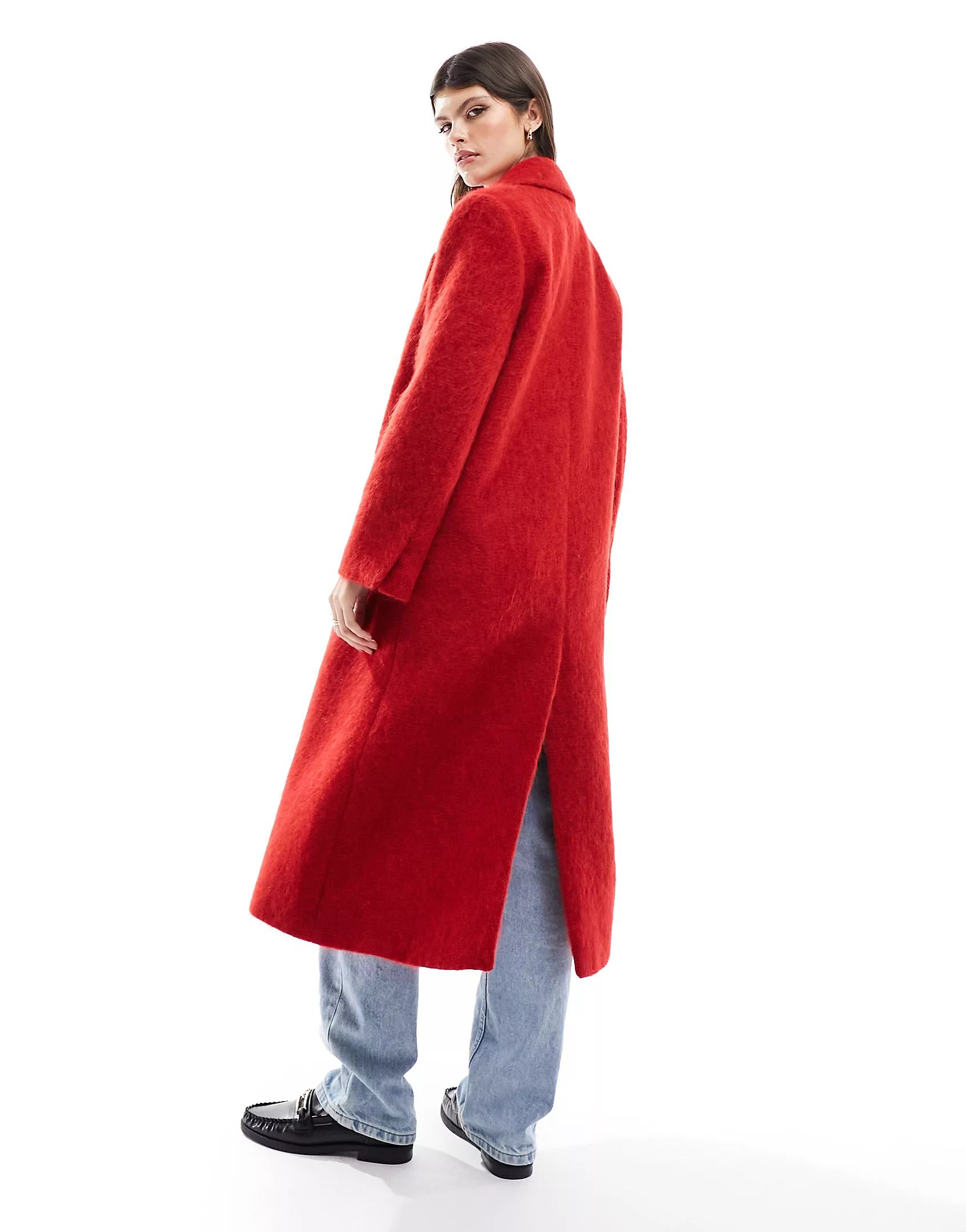 Mango premium wool coat in red | ASOS (Global)