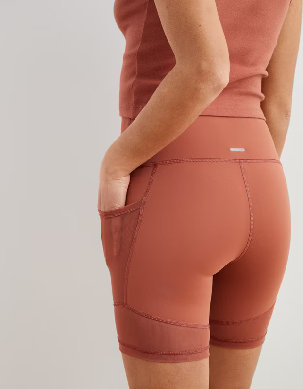Aerie Move Mesh High Waisted Bike Short | American Eagle Outfitters (US & CA)