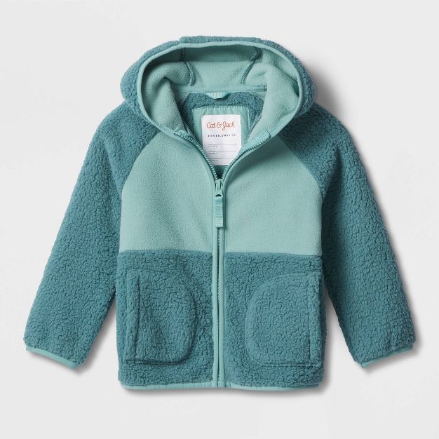 Toddler Long Sleeve Fleece Jacket - Cat & Jack™ Green | Target