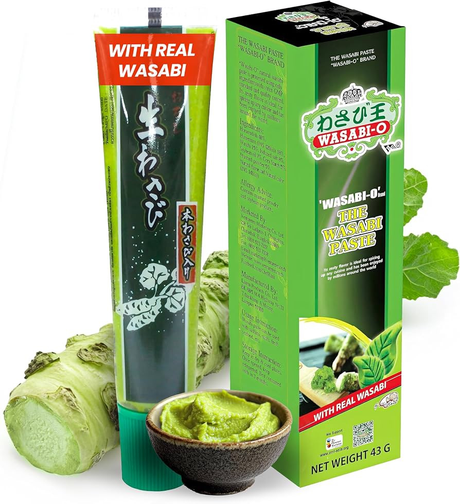 Wasabi-O Real Wasabi Paste - Authentic Japanese Fresh Wasabi Root - Mild Heat - Squeeze Tube for ... | Amazon (US)