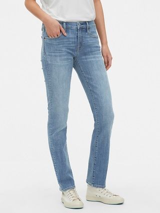 Mid Rise Classic Straight Jeans | Gap US