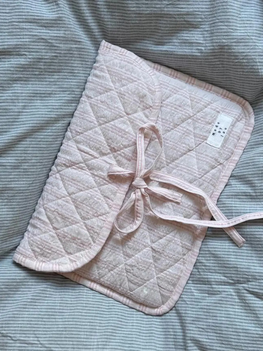 Pink Striped Quilted Laptop Sleeve With Bow: 13/14 Inch MacBook Case - Etsy | Etsy (US)