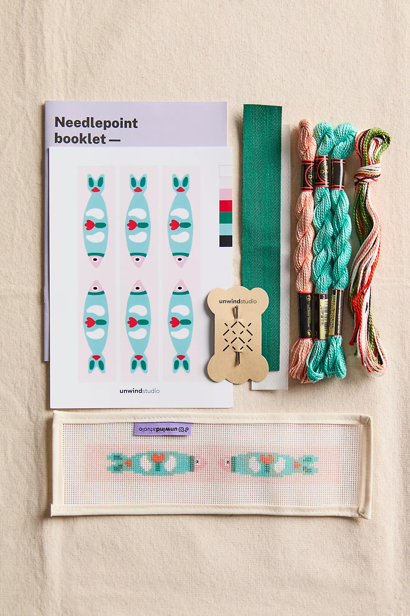 Unwind Studio Sardine Key Fob Needlepoint Kit | Free People (Global - UK&FR Excluded)