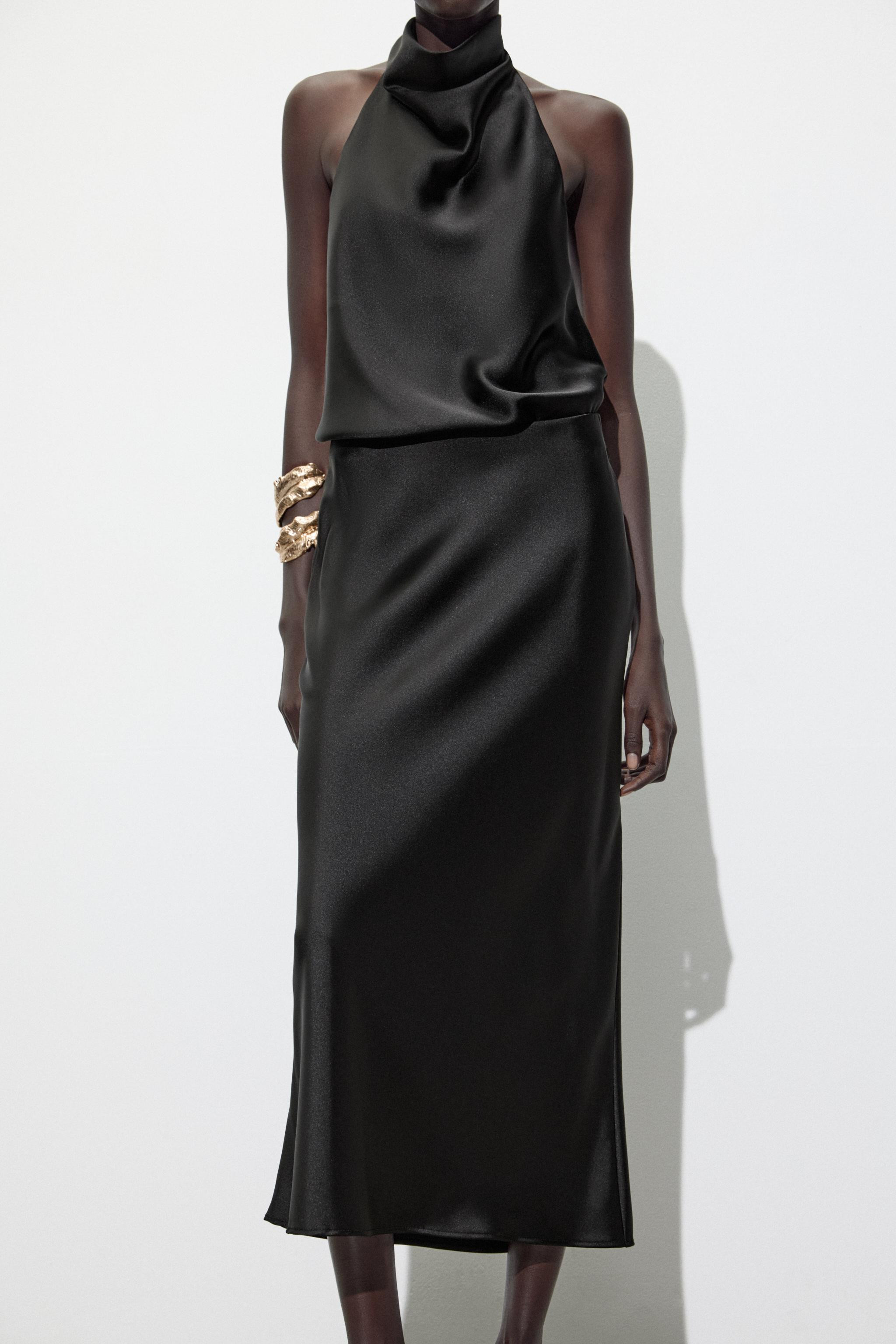 SATIN MIDI SKIRT | Zara UK