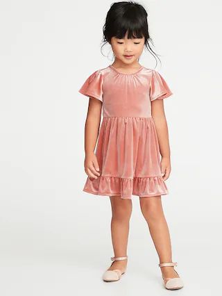 Fit & Flare Velvet Dress for Toddler Girls | Old Navy US