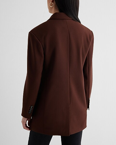 Twill Oversized Boyfriend Blazer | Express