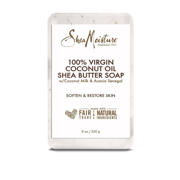 SheaMoisture 100% Virgin Coconut Oil Bar Soap - 8oz | Target