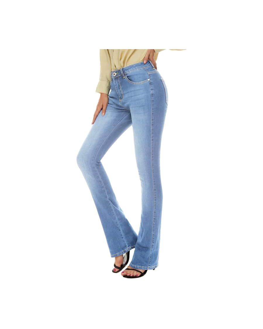 VIPONES Bell Bottom Jeans for Women Stretchy High Waisted Flare Curvy Denim Pants | Amazon (US)