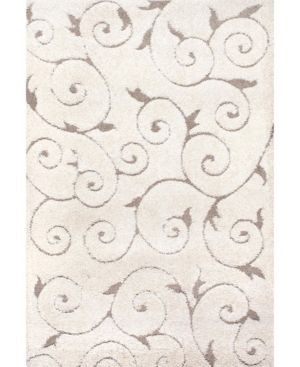 nuLoom Pattern Shag Vine Swirls Maisha Cream 7'10" x 10' Area Rug | Macys (US)