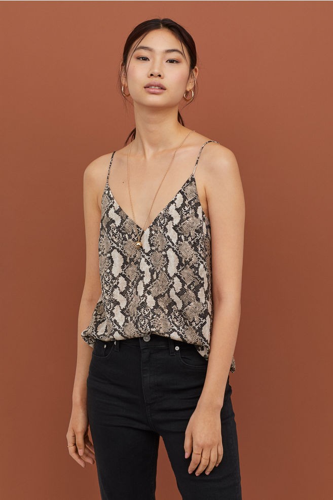 V-neck Satin Top | H&M (US + CA)