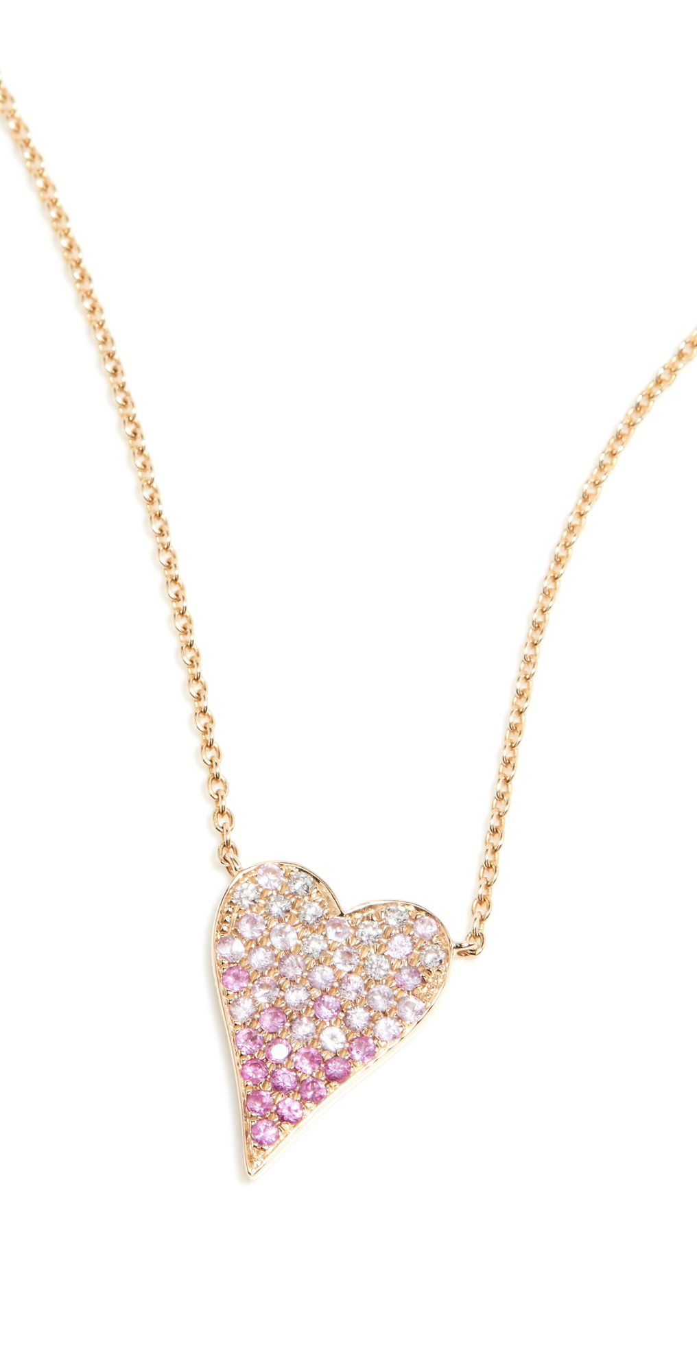 Stephanie Gottlieb 14k Small Pave Ombre Heart Necklace | Shopbop
