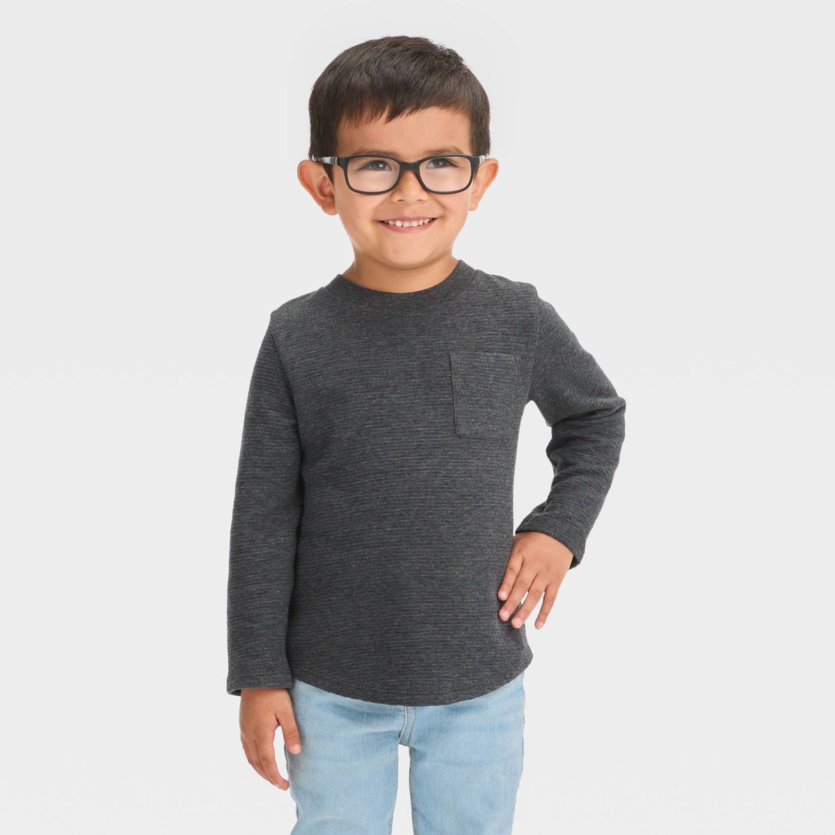 Toddler Boys' Long Sleeve Ottoman T-Shirt - Cat & Jack™ | Target