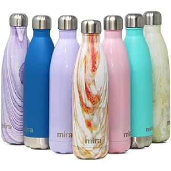 MIRA 25 Oz Stainless Steel Vacuum Insulated Water Bottle | Double Walled Cola Shape Thermos | 24 ... | Amazon (US)