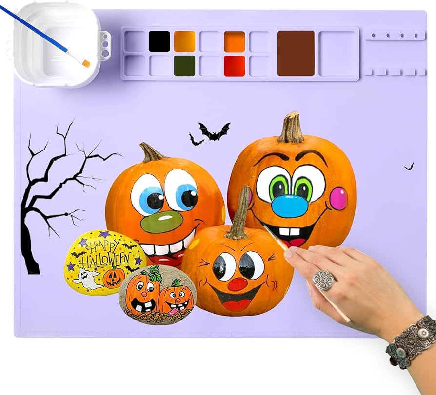 AWOKE Silicone Painting Mat - 20"X16" Silicone Art Mat with 1 Water Cup for Kids - Silcone Craft ... | Amazon (US)