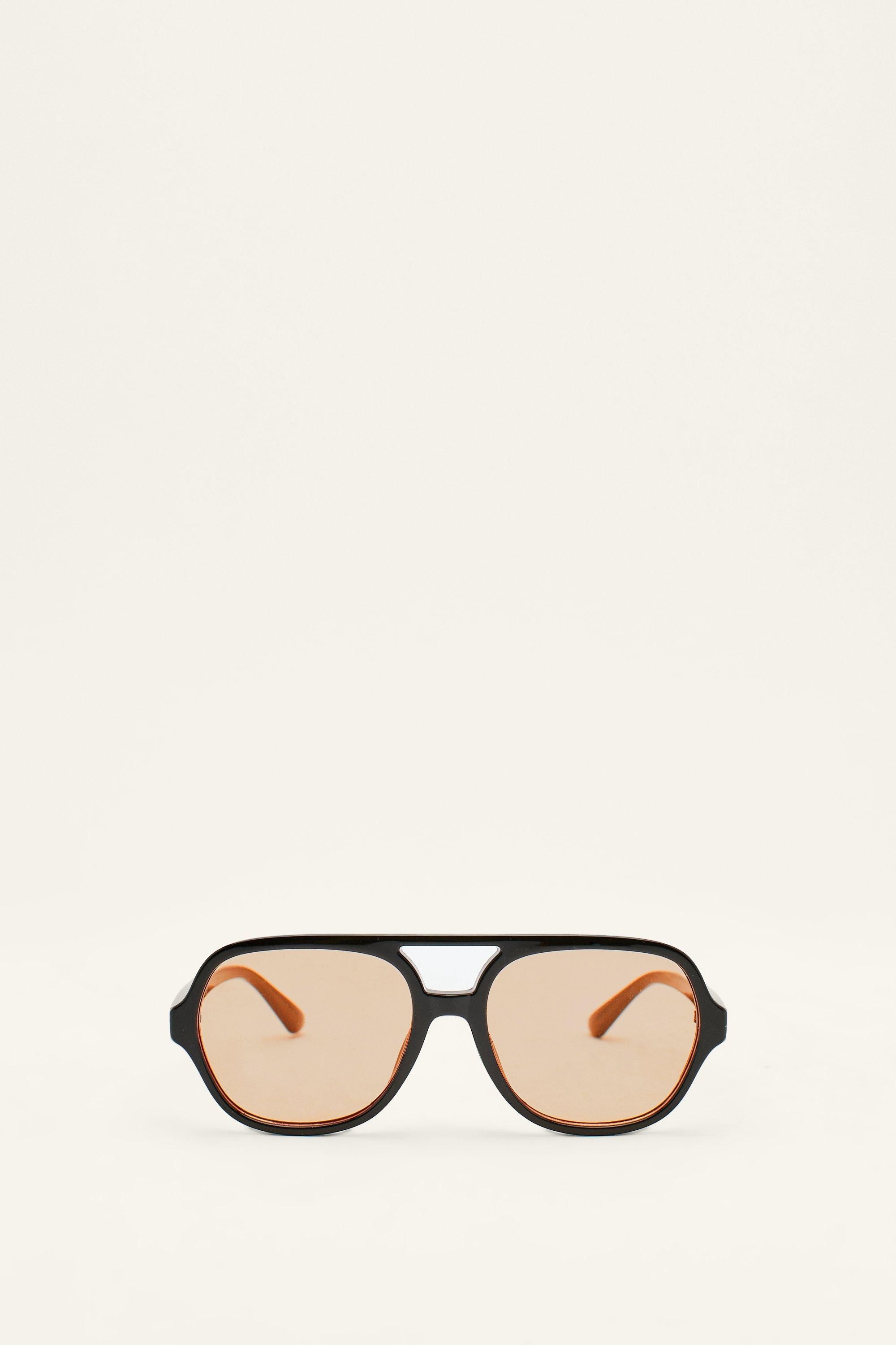Tinted Wide Frame Aviator Sunglasses | NastyGal (FR)
