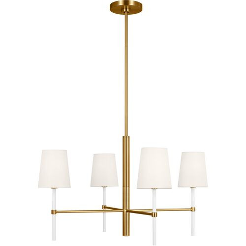 Monroe Small 4-Light Chandelier, Burnished Brass | One Kings Lane