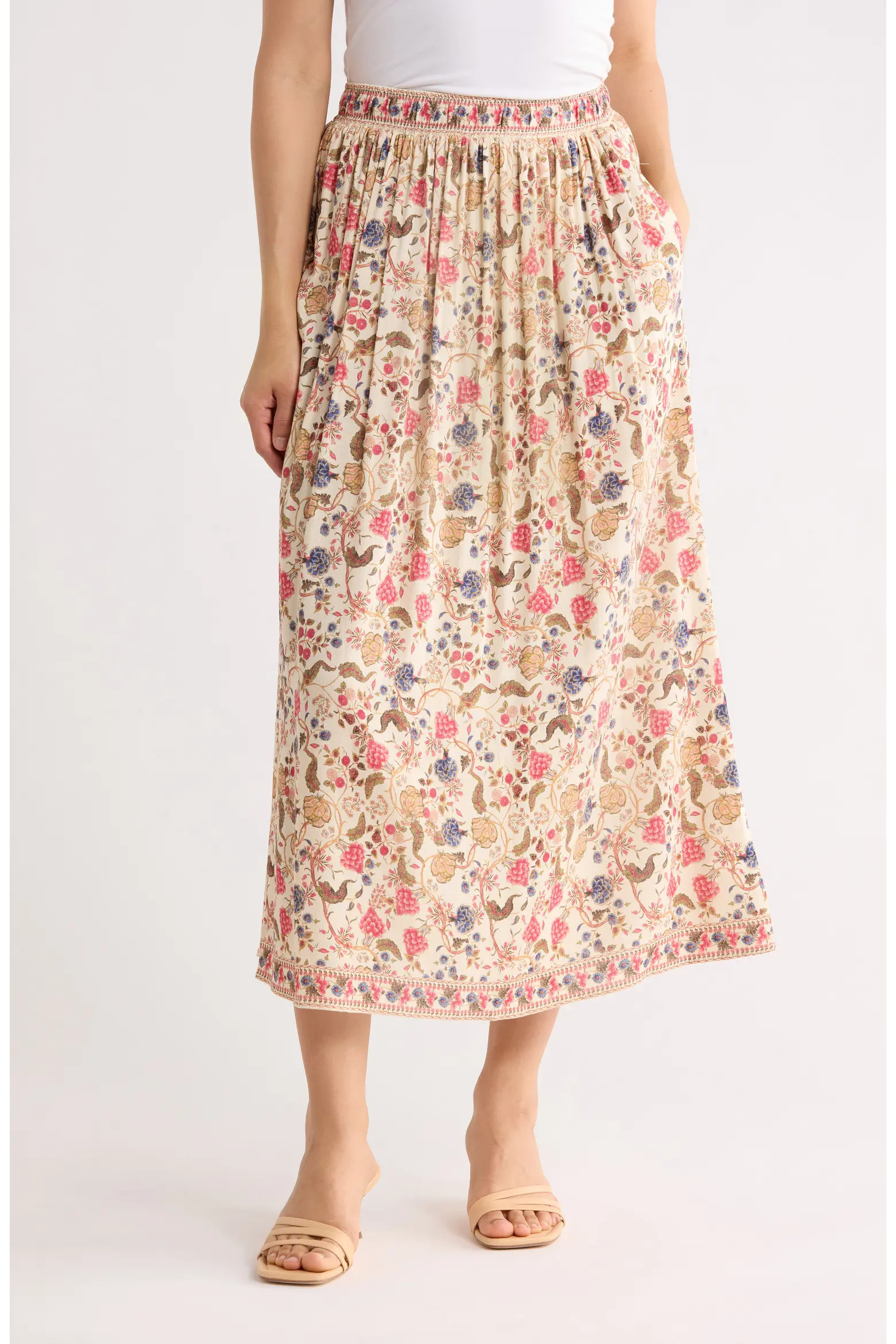 Floral Midi Skirt (Women) | Nordstromrack | Nordstrom Rack