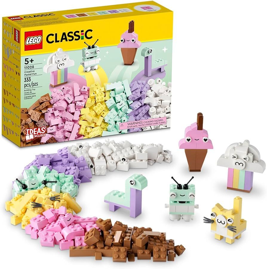 LEGO Classic Creative Pastel Fun Bricks Box 11028, Building Toys for Kids, Girls, Boys Ages 5 Plu... | Amazon (US)