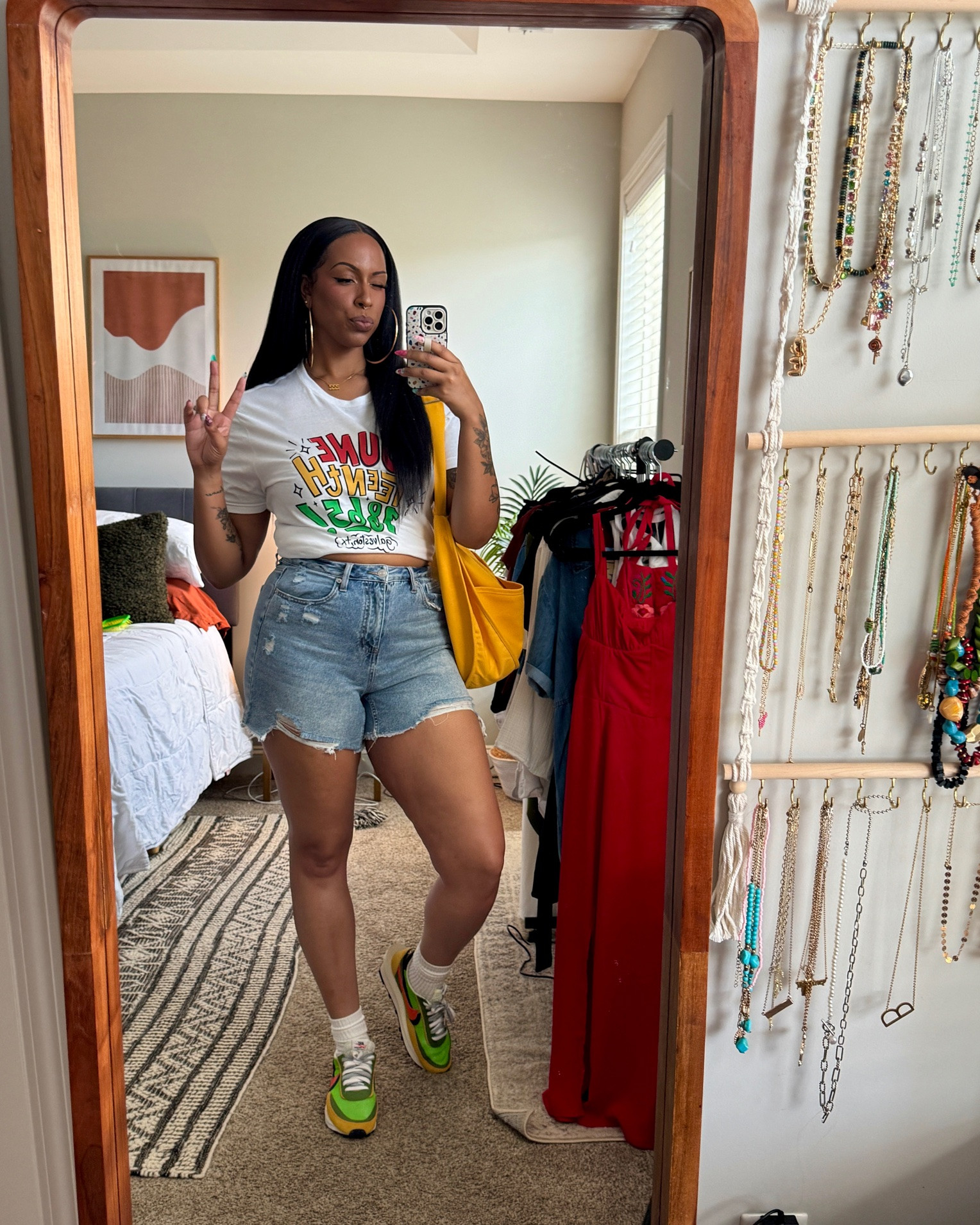 Juneteenth Outfit Ideas! 

My husband designed 2 Juneteenth t-shirts. I styled these for you guys 3 years ago but I wanted to run it back and feature some other looks. 
He has some shirts still available on his website adrianmeadows.com in sizes S-3XL. I’m wearing a Large.

Express shipping is available if you’d still like to place an order. Can’t guarantee it’ll be to by Friday. It depends on your location. 

Thank you so much to everyone who has placed an order already! 

Shop on adrianmeadows.com will be linked in my bio and on my stories!

Shorts are from fashion nova. The Hallie Hybrid Ripped Denim Shorts in a size 11

#LTKootd #LTKTall #LTKgrwm