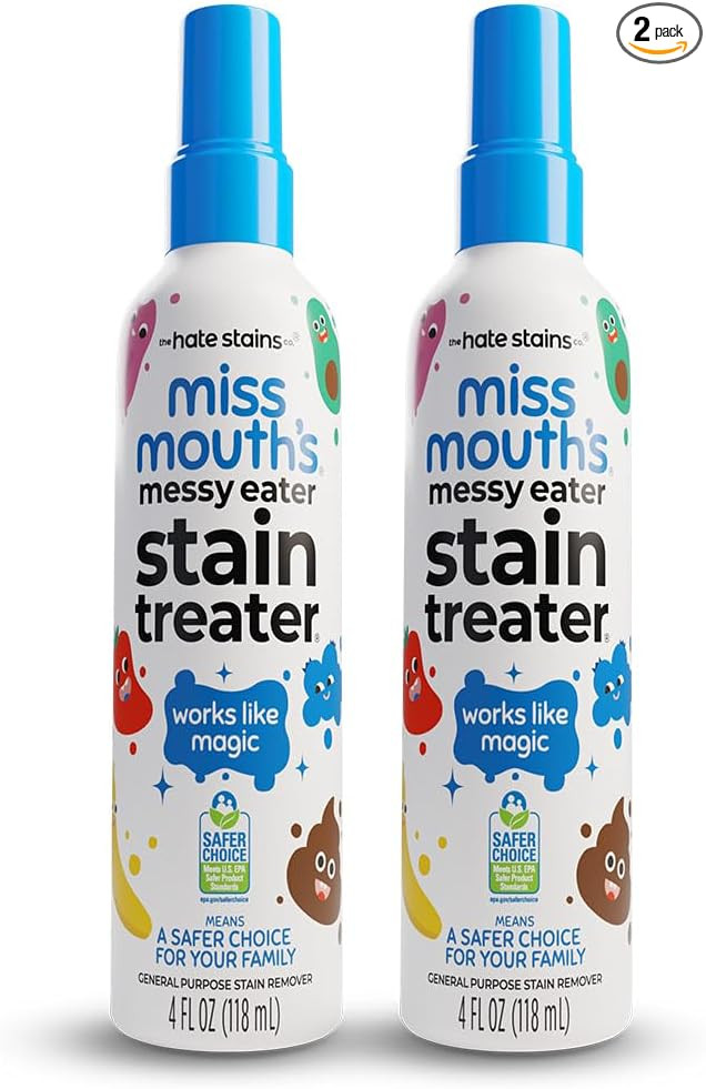 Miss Mouth's Messy Eater Stain Treater Spray - 4oz 2 Pack Stain Remover - Newborn & Baby Essentia... | Amazon (US)