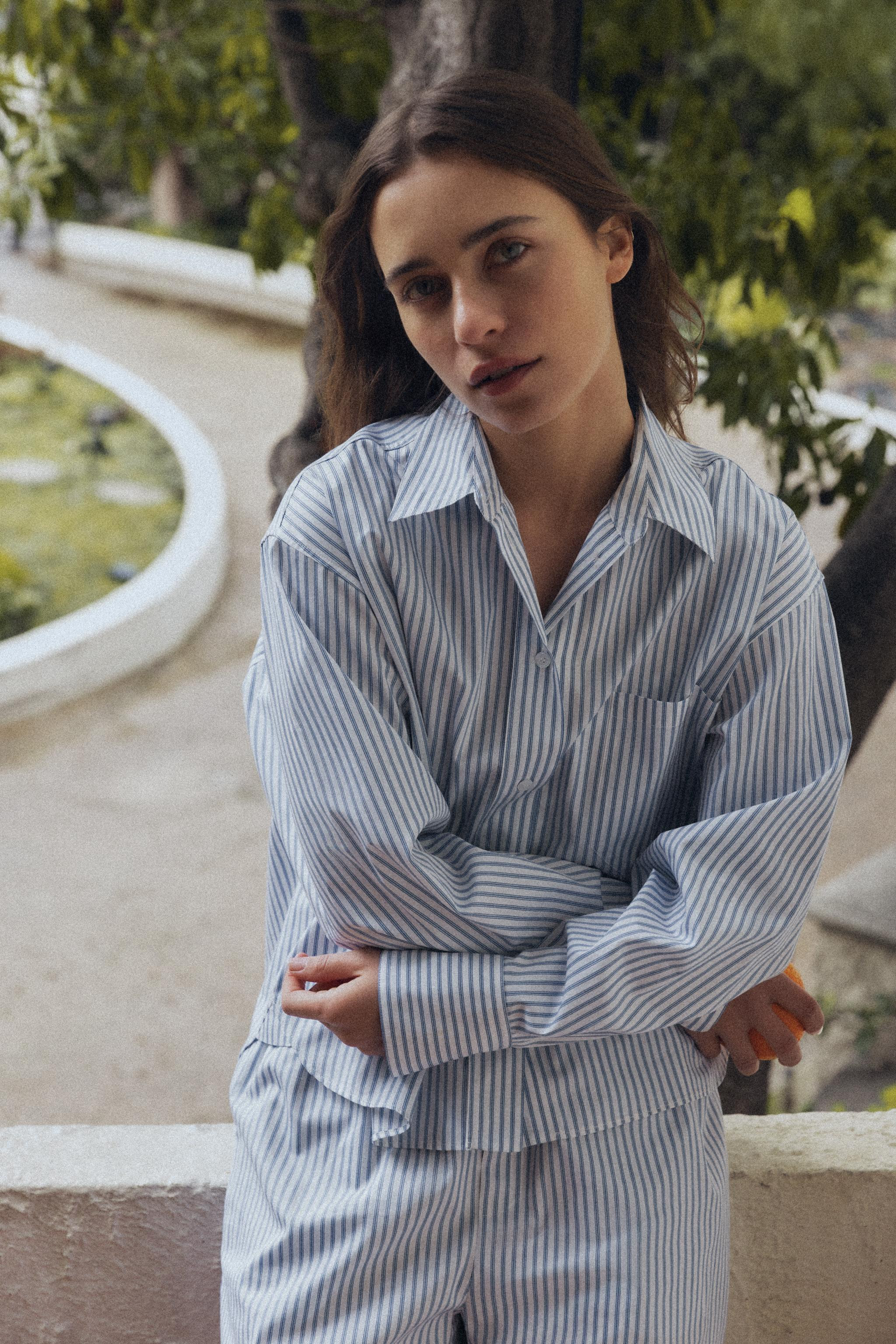 STRIPED STRAIGHT LEG PANTS | Zara US