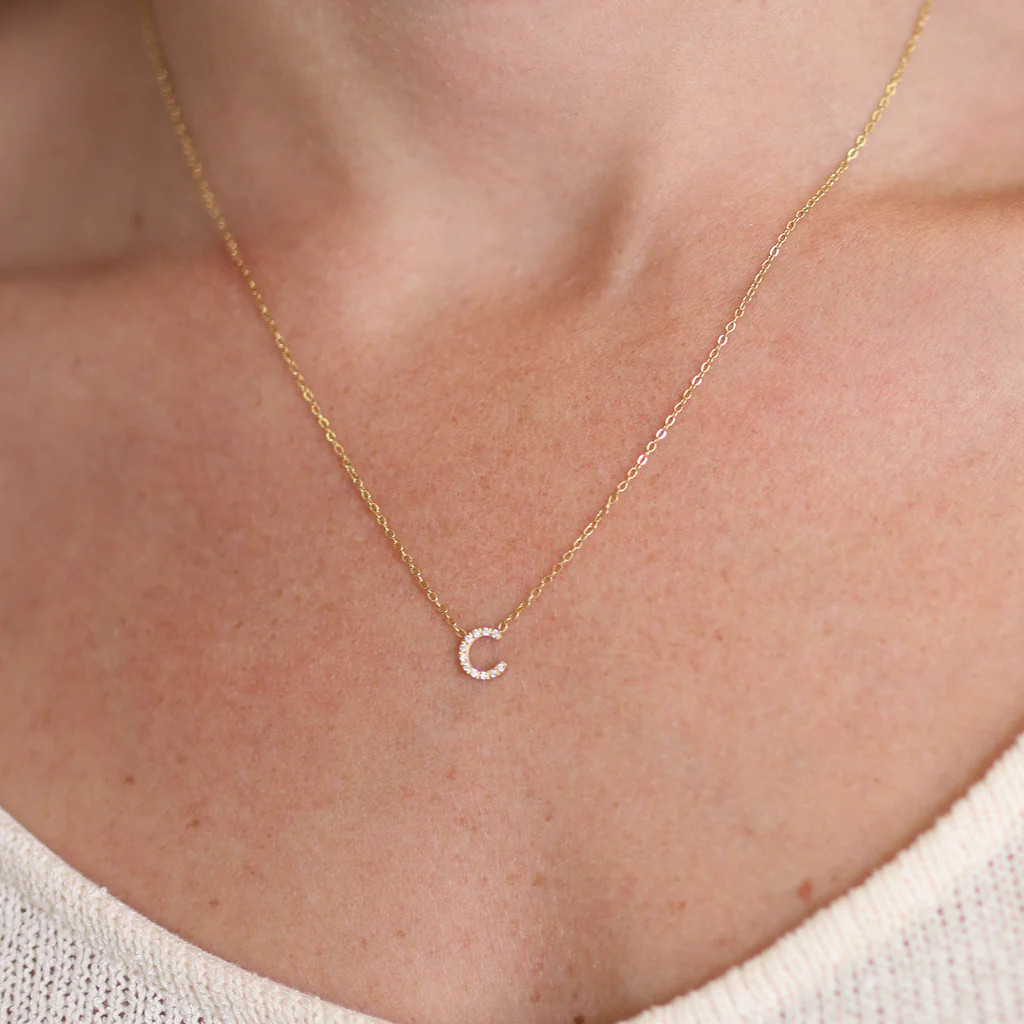 Initial Necklace - Centered | Lor By Cara Loren