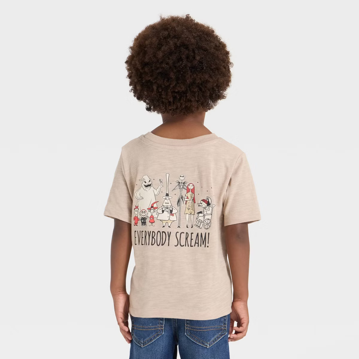 Toddler Boys' The Nightmare Before Christmas Short Sleeve Graphic T-Shirt - Beige | Target