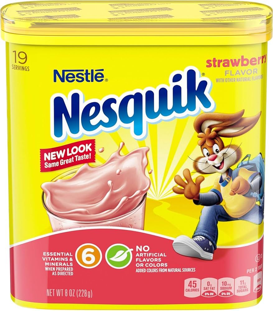 Nesquik Strawberry Powder Drink Mix 9.38oz | Amazon (US)
